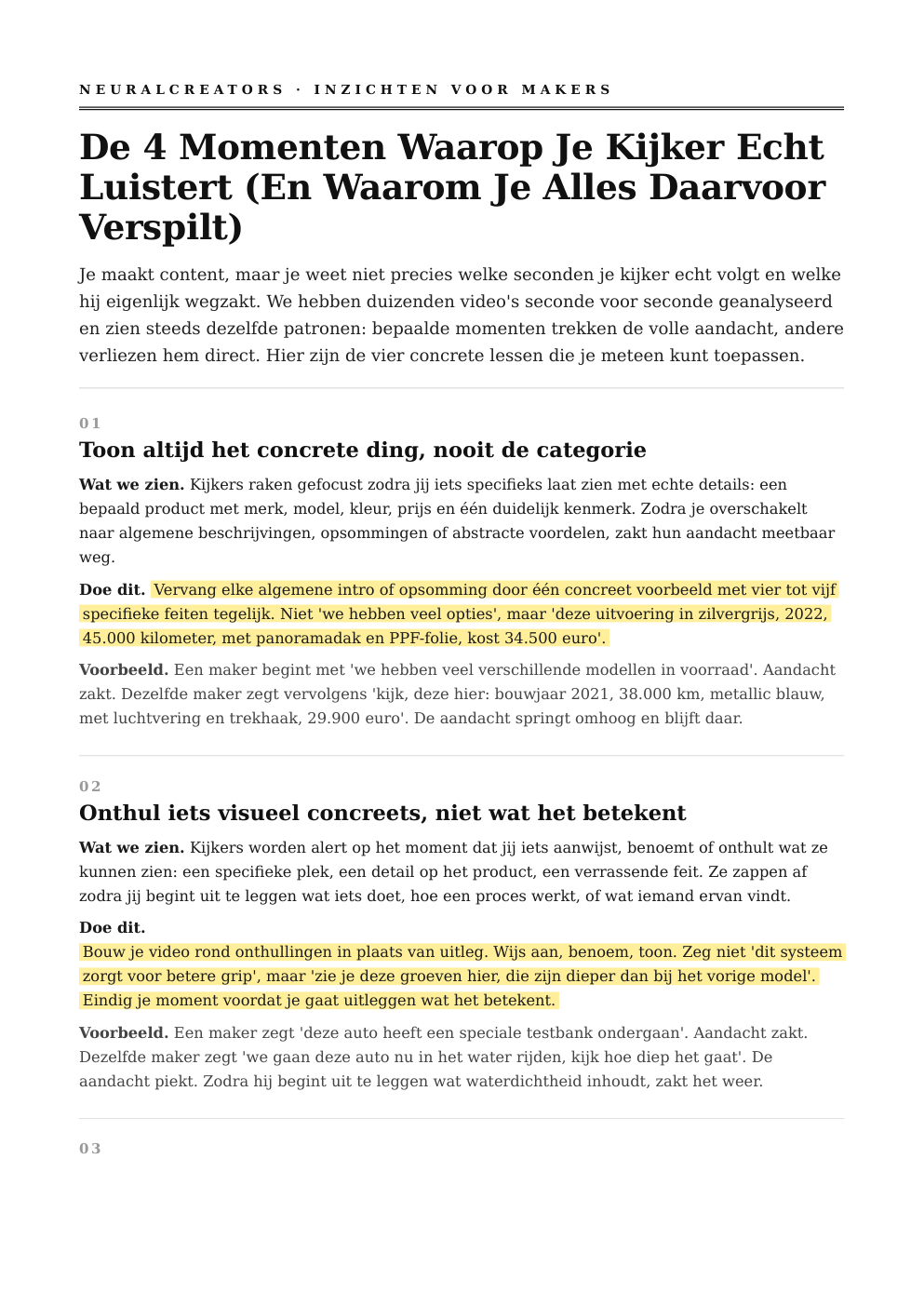 NeuralCreators rapport van deze week